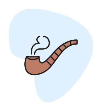 tütün tüttürme çubuğu simgesi, vektör illüstrasyonu