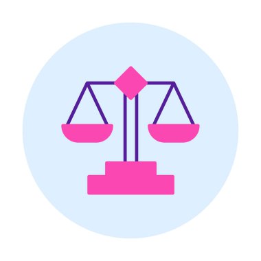  Adalet ölçeği basit web simgesi vektör illüstrasyonu