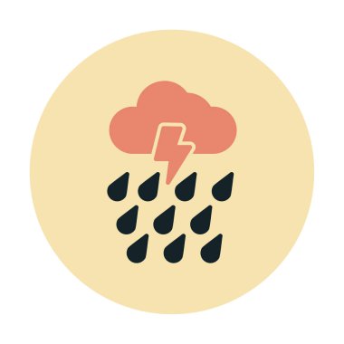 yağmur simgesi, vektör illüstrasyonu  