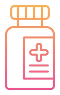 Tıbbi ikon vektör çizimi. Aşı               