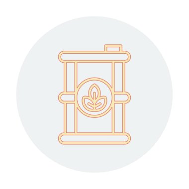 Bitki simgesi, biyoyakıt içeren taşıyıcının vektör çizimi 