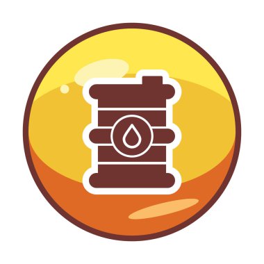 Petrol varil web simgesi, vektör çizim