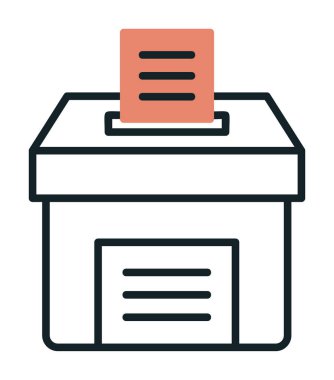 Oy kutusu. taslak vektör simgesi düz illüstrasyon 