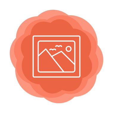 Galeri simgesi, web vektör illüstrasyonu