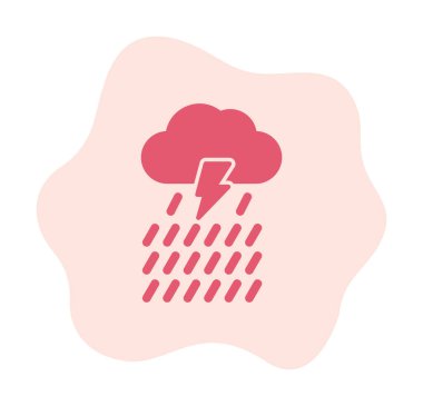 yağmur simgesi, vektör illüstrasyonu  