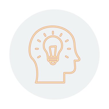 fikir konsepti simgesi, vektör illüstrasyon tasarımı                            