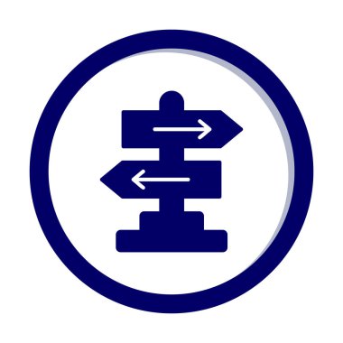 Yön düz simge, vektör illüstrasyonu