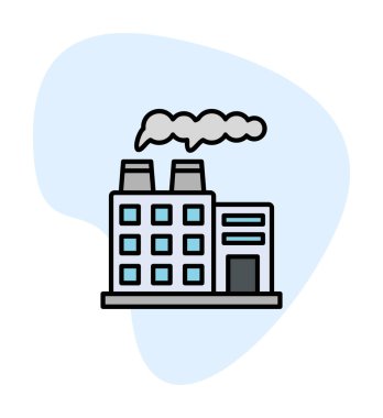 Factory icon, vector illustration simple design