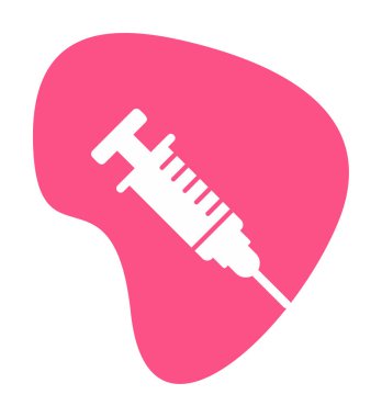 Enjeksiyon şırınga simgesi, vektör illüstrasyonu 