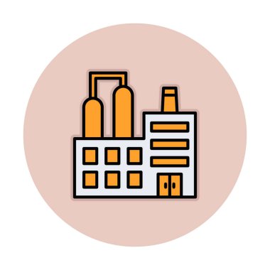 Factory icon, vector illustration simple design