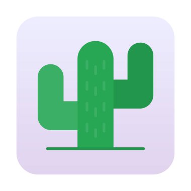 Kaktüs simgesi, basit tasarım çizimi  