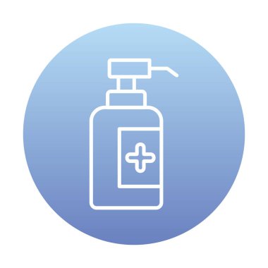 Dezenfektan şişesi ikonu. vektör illüstrasyonu 