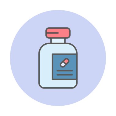 ilaç şişesi simgesi, vektör illüstrasyonu