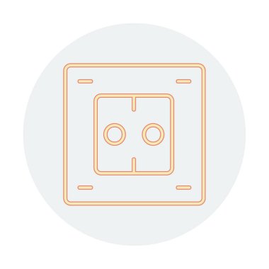 Modern Elektrik Soket simgesinin vektör illüstrasyonu       