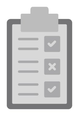 Kontrol listesi olan pano simgesi, vektör illüstrasyon tasarımı  