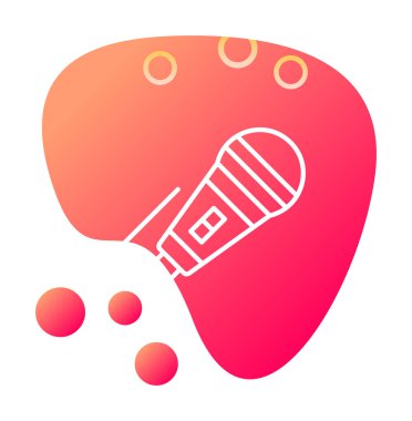 mikrofon web simge vektör çizim 