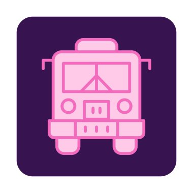 Toplu Taşımacılık web simgesi, vektör illüstrasyonu