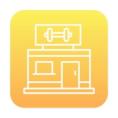 spor salonu modern ikon vektör illüstrasyonu                         