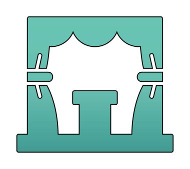 sahne ikonu vektör illüstrasyonu