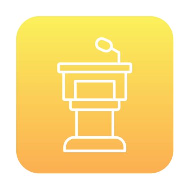 Podyum simgesinin vektör illüstrasyonu 