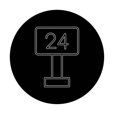 24 saat simge vektör çizim