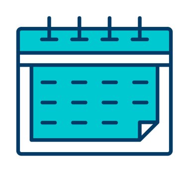 Takvim simgesi, vektör illüstrasyon tasarımı