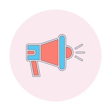 megafon simgesi vektörü web ve mobil tasarımınız için beyaz arkaplanda izole edilmiş, megafon logosu konsepti 