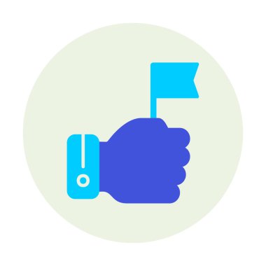 Bayrak tutan el, vektör