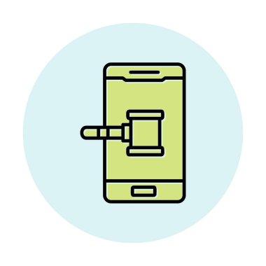 akıllı telefon simgesi, vektör illüstrasyonu basit tasarım