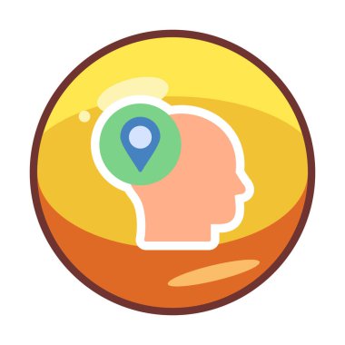 konum düz simge. harita navigasyonu