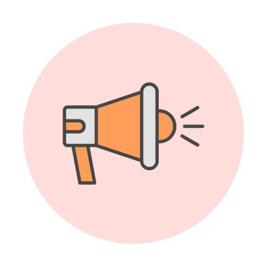 megafon simgesi vektörü web ve mobil tasarımınız için beyaz arkaplanda izole edilmiş, megafon logosu konsepti 