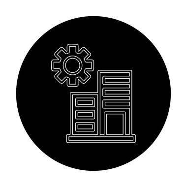 Bakım daireleri simge vektör illüstrasyonu 