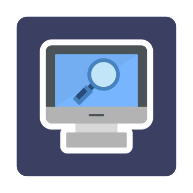 Büyütücü cam çizgi simgesi, arama konsepti