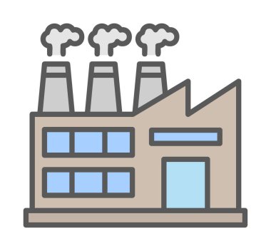 Factory icon, vector illustration simple design