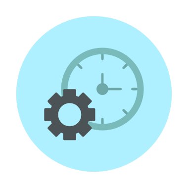 Zaman Yöneticisi web simgesi vektör illüstrasyonu