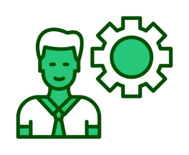 Yönetici satırı simgesi. Kravatlı adam. vektör çizimi tasarımı