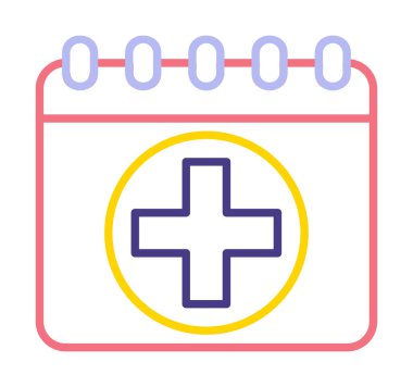 Takvim simgesi, vektör illüstrasyonu basit tasarım