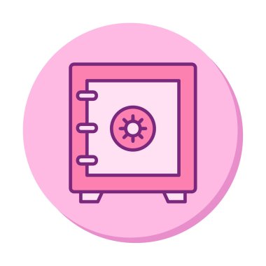 safe box icon, vector illustration 