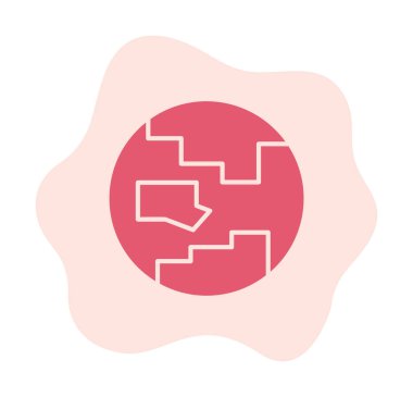 earth icon, vector illustration simple design