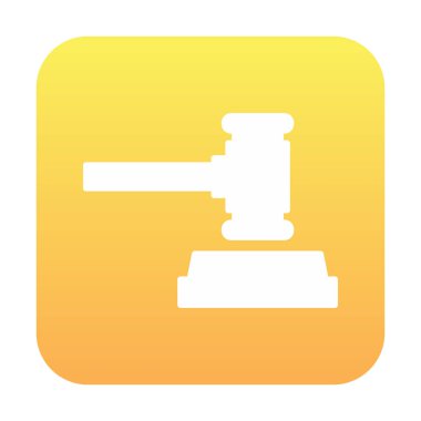 Açık arttırma çekiç ikonu. Taslak açık arttırma çekiç vektör rengi düz izole