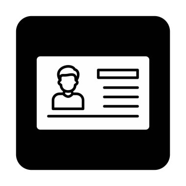 Visa belgesi simgesinin vektör illüstrasyonu 