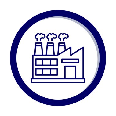Factory icon, vector illustration simple design
