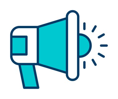 megafon simgesi vektörü web ve mobil tasarımınız için beyaz arkaplanda izole edilmiş, megafon logosu konsepti 