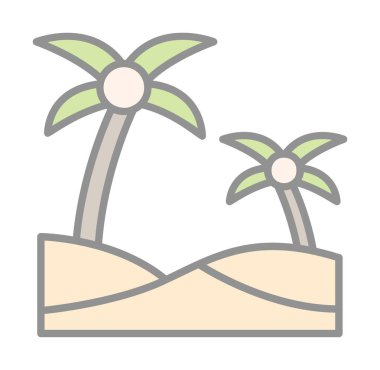 plaj simgesi vektörü beyaz arkaplanda izole edildi