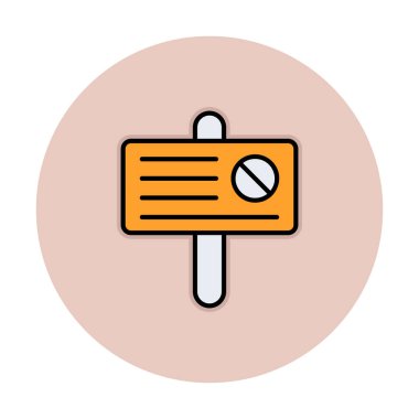 Basit protesto simgesi, vektör illüstrasyonu