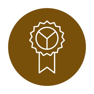 Rozet. Web simgesi basit illüstrasyon              