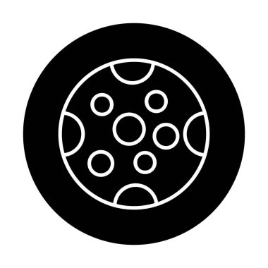 Dolunay düz ikonu. vektör illüstrasyonu 