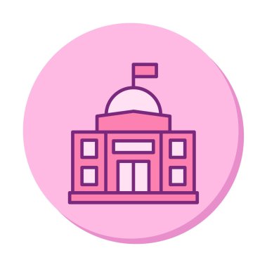 Elçilik oluşturma vektör çizgisi simgesi, 