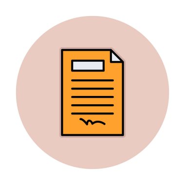 contract icon, vector illustration simple design