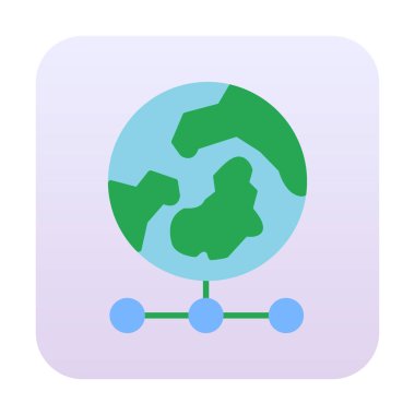 Dünya Izgara ikonu vektör çizimi  